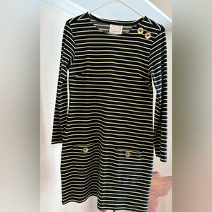 Sail to Sable Navy and Yellow Striped Dress